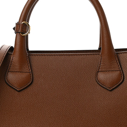 Burberry Grainy Calfskin House Check Medium Banner Tote Tan 8 of 11