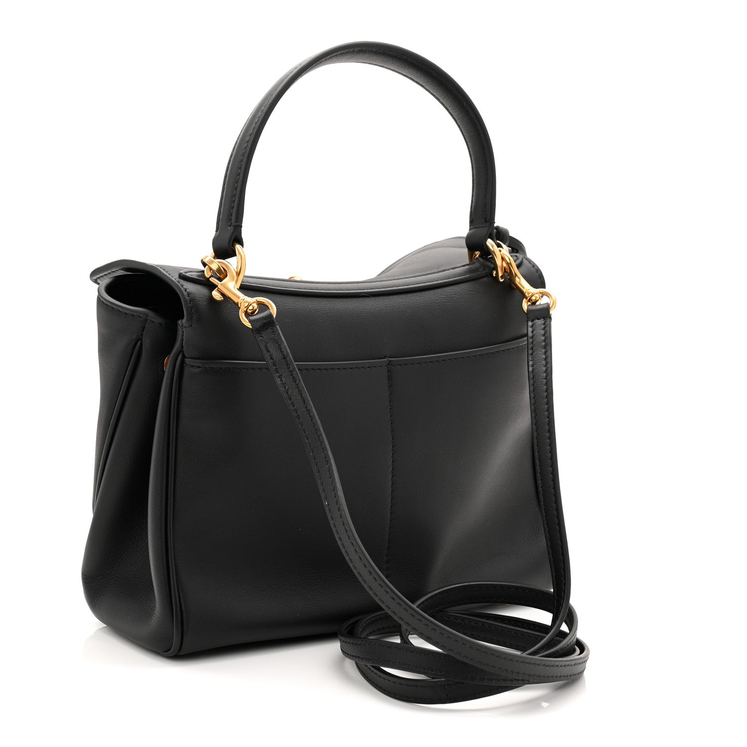 Balenciaga Natural Smooth Calfskin Mini Rodeo Top Handle Handbag Black 3 of 9