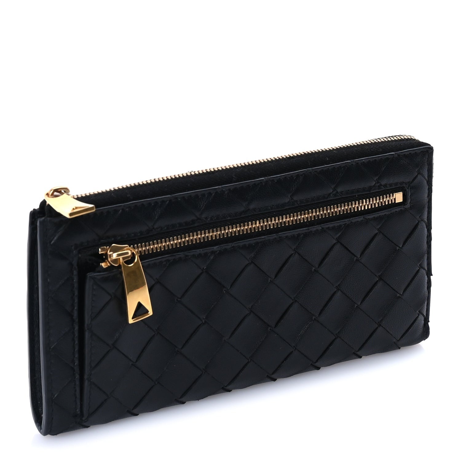 Bottega Veneta Nappa Intrecciato Zip Around Wallet Black 3 of 7