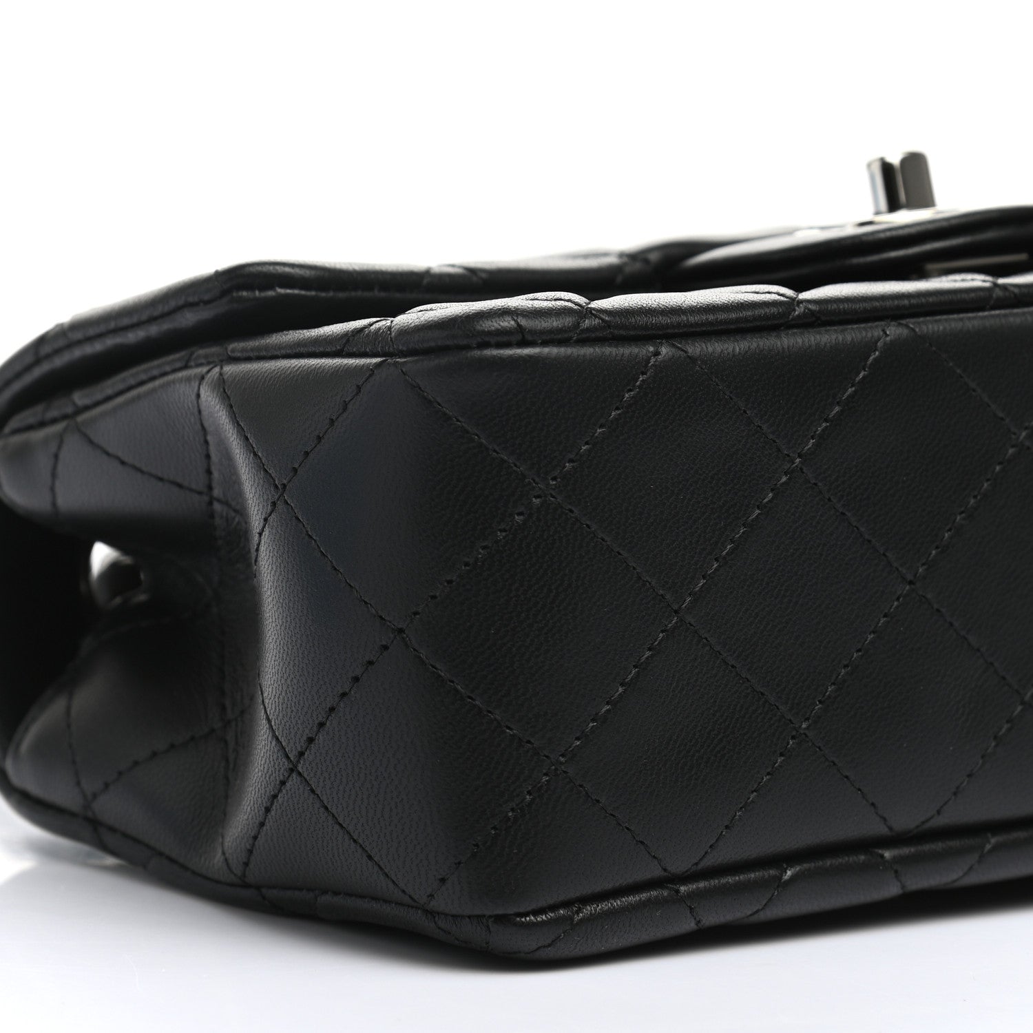 Chanel Lambskin Quilted Mini Rectangular Flap Black 9 of 11