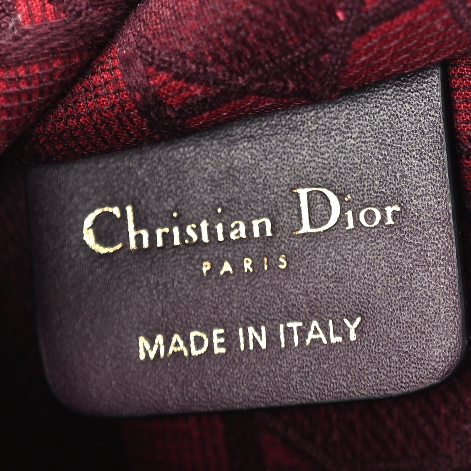 Christian Dior Velvet Cannage Embroidered Mini Book Tote  Burgundy 5 of 8
