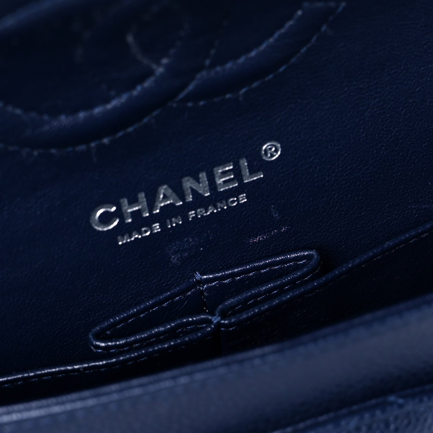 Chanel Caviar Quilted Medium Double Flap Navy 13 of 13