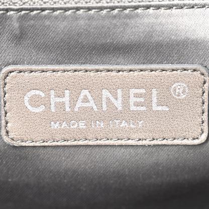 Chanel Calfskin Large Expandable Paris London Flap Bag Grey 6 of 10