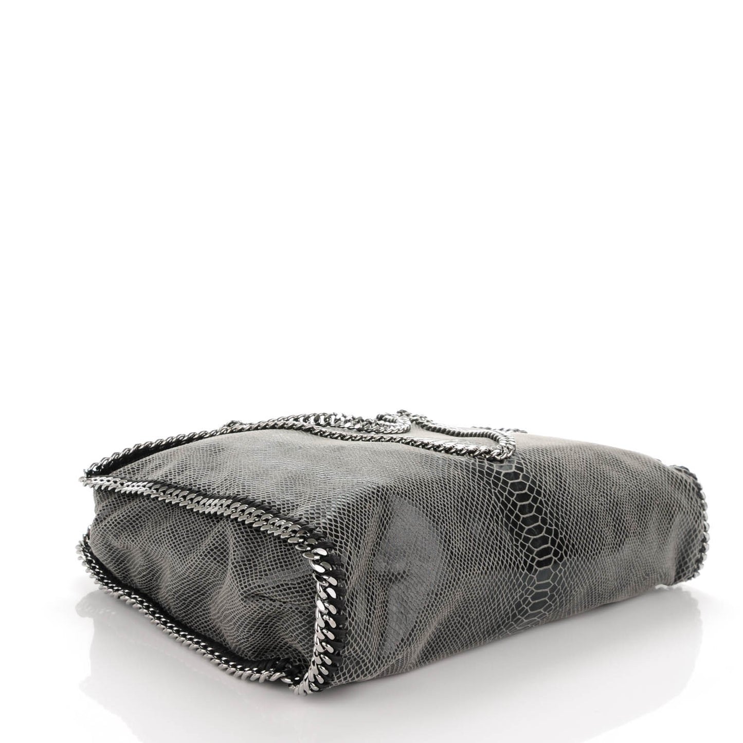 Eco Python Embossed Big Falabella Tote Grey