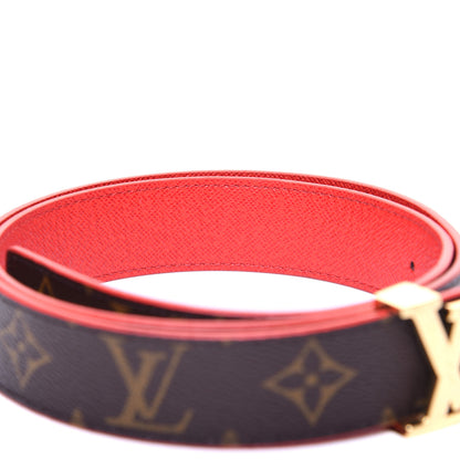 Louis Vuitton Monogram 30mm LV Initiales Reversible Belt 80 32 Coquelicot 8 of 11
