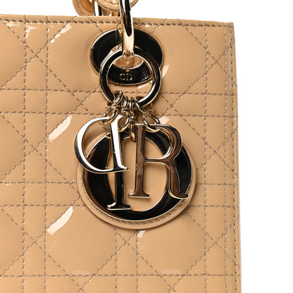 Christian Dior Patent Cannage Medium Lady Dior Beige 5 of 5