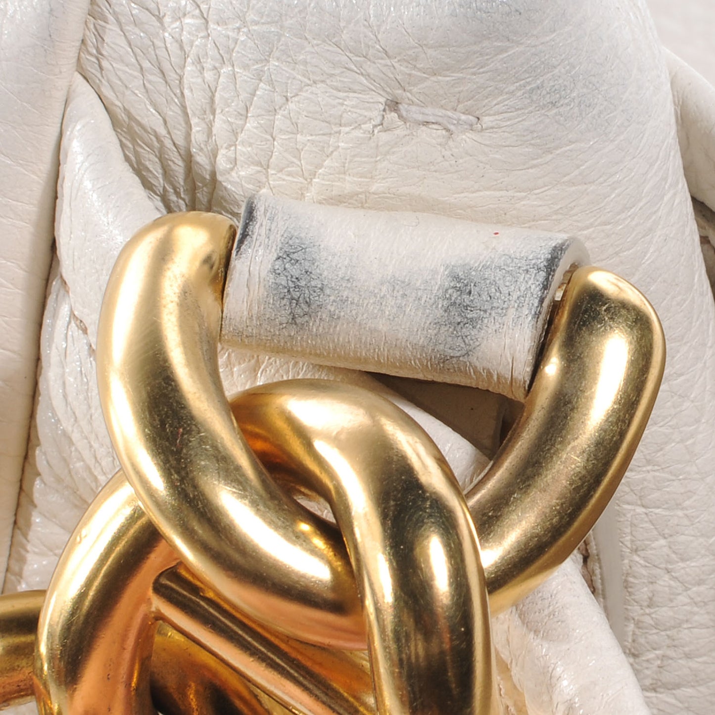 Cervo Pleats Small Shoulder Bag Talco