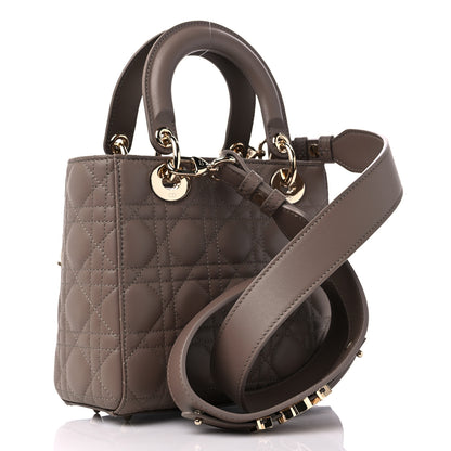 Christian Dior Lambskin Cannage Small My ABCDior Lady Dior Warm Taupe 3 of 8