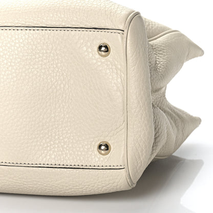 Gucci Pebbled Calfskin Medium Bamboo Shopper Tote Off White 10 of 13