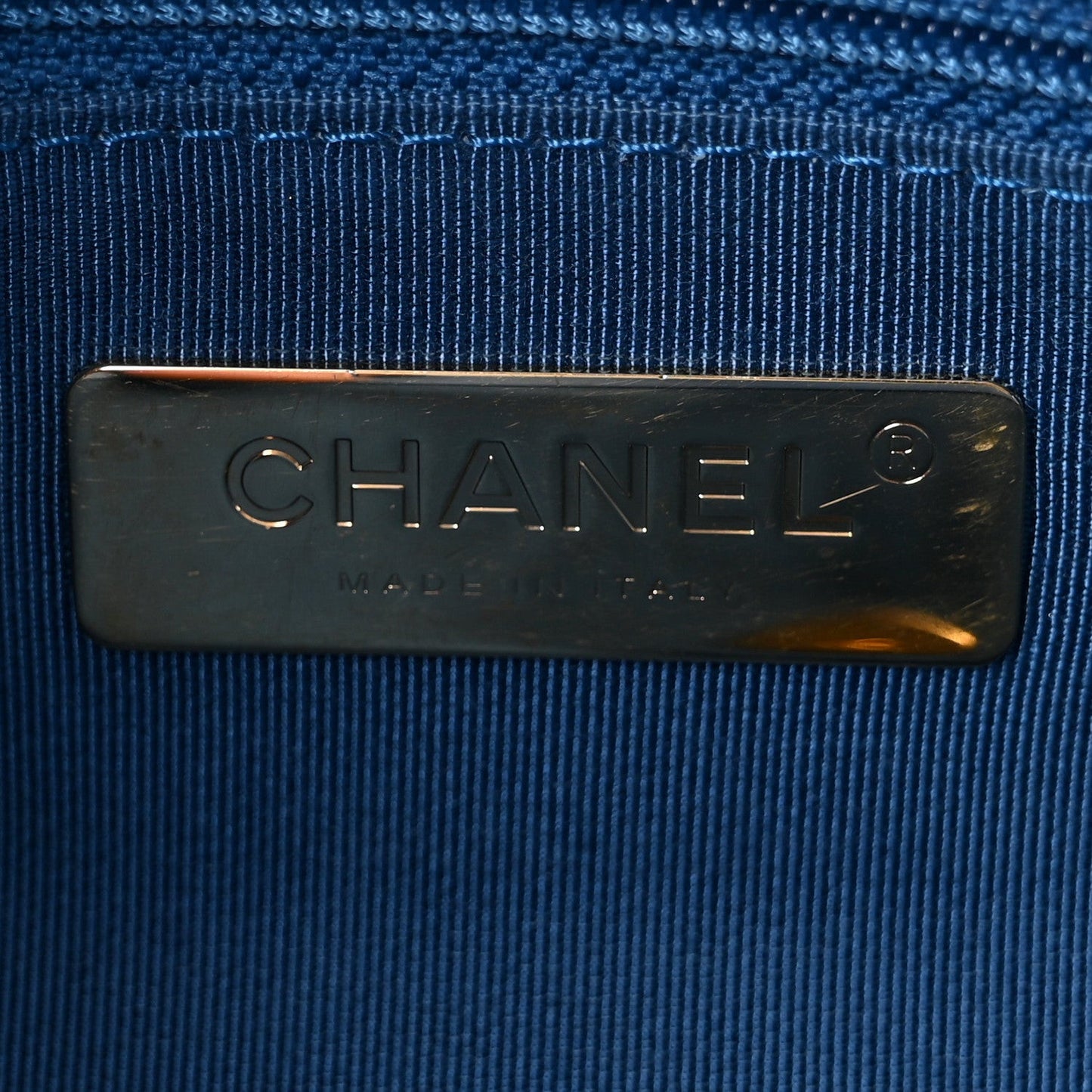 Lambskin Quilted Medium 19 Flap Blue