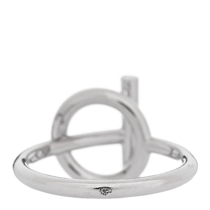 Hermes 18K White Gold Diamond PM Echappee Ring 52 6 3 of 4
