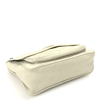 Saint Laurent Crinkled Calfskin Matelasse Monogram Medium Niki Chain Satchel Crema Soft 3 of 8