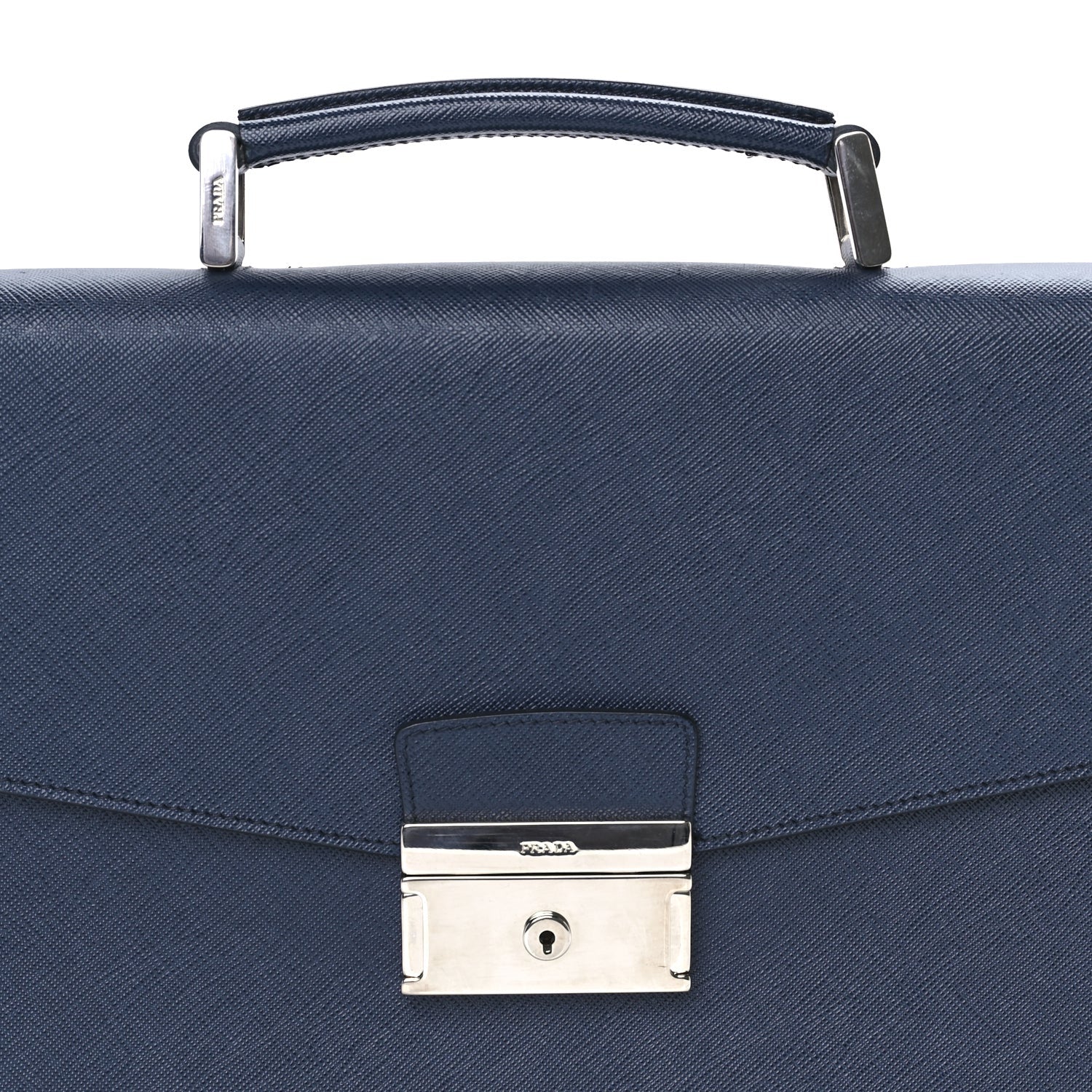 Prada Saffiano Briefcase  Baltico 2 of 6