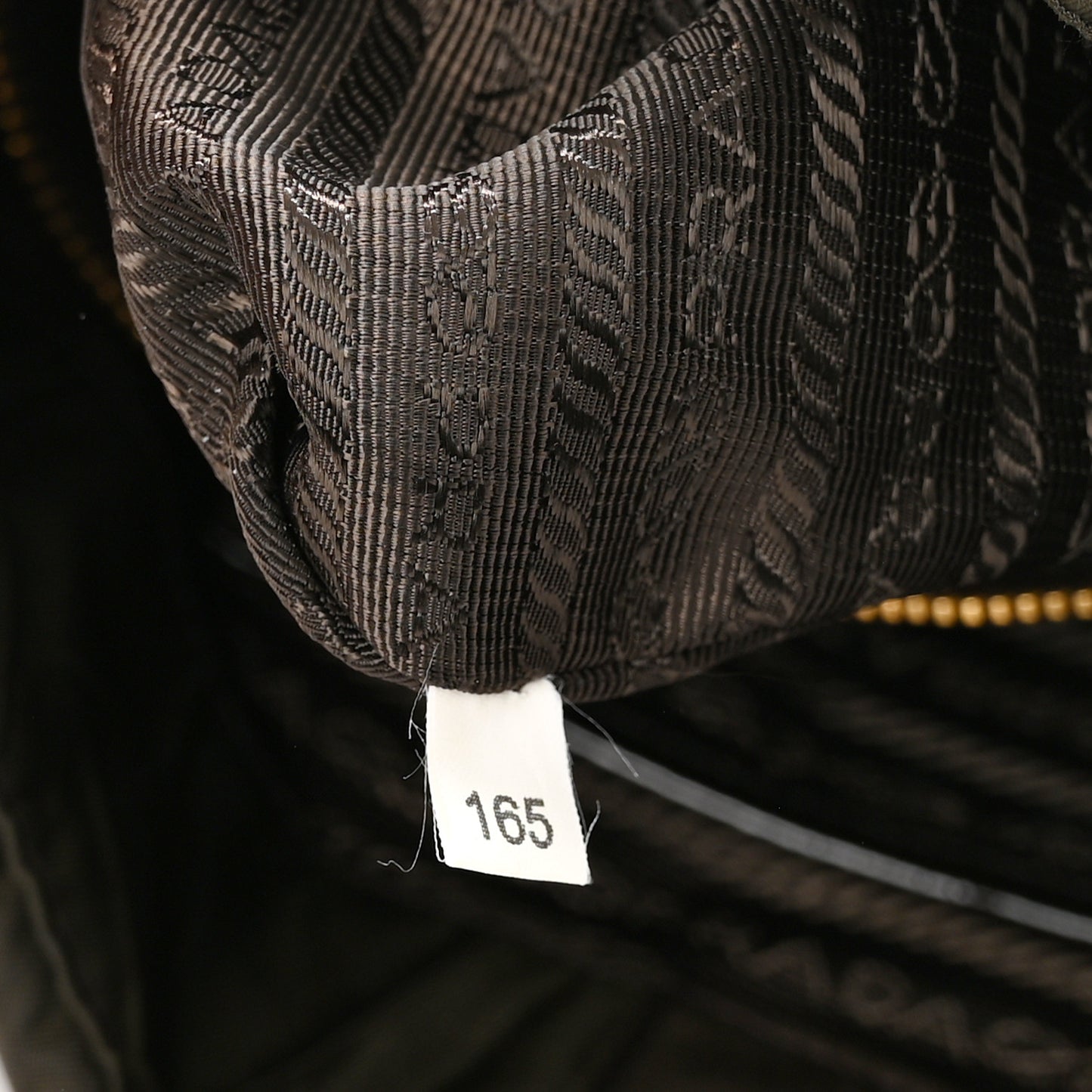Tessuto Nylon Chevron Quilted Shoulder Bag Brown