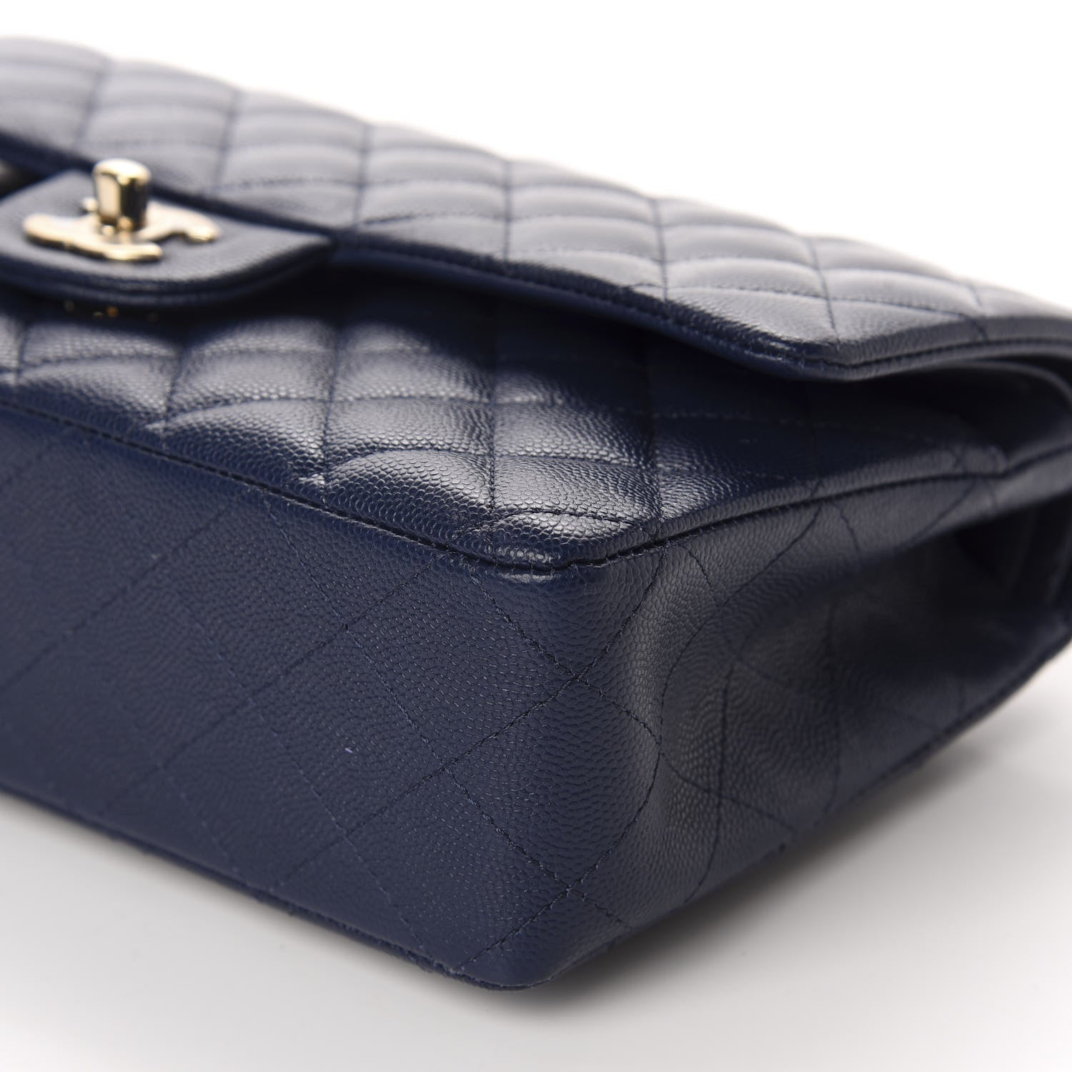 Chanel Caviar Quilted Medium Double Flap Navy 7 of 11