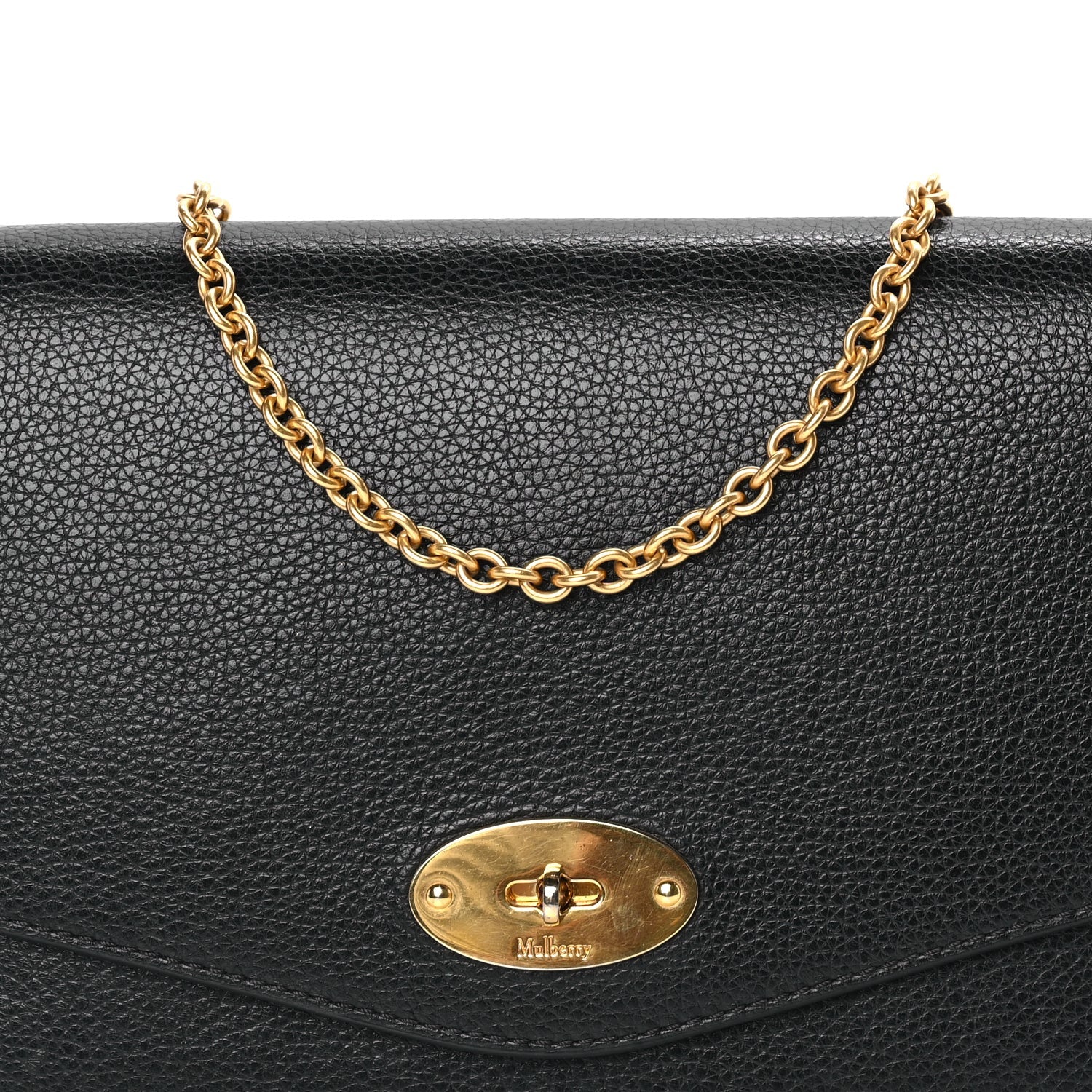 Mulberry Small Classic Grain Calfskin Medium Darley  Black 6 of 7