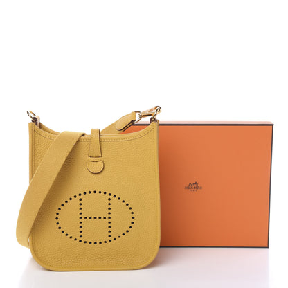 Hermes Taurillon Clemence Evelyne TPM Jaune Ambre 10 of 10