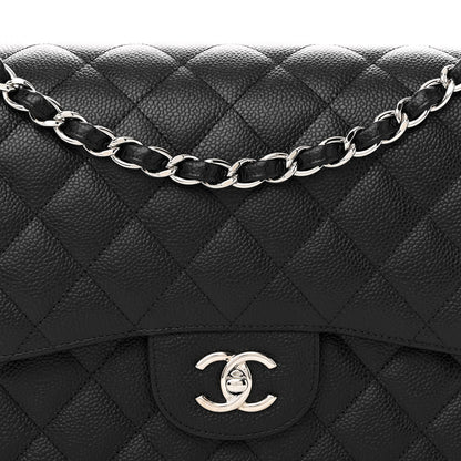 Chanel Caviar Quilted Jumbo Double Flap Black 8 of 11