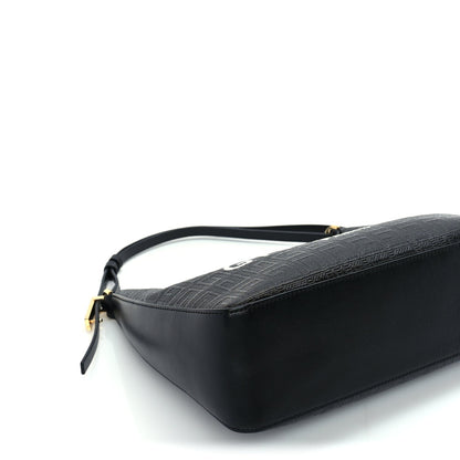 Givenchy Coated Canvas Logo 4G Embossed Small Moon Cut Out Shoulder Bag Black 7 of 8
