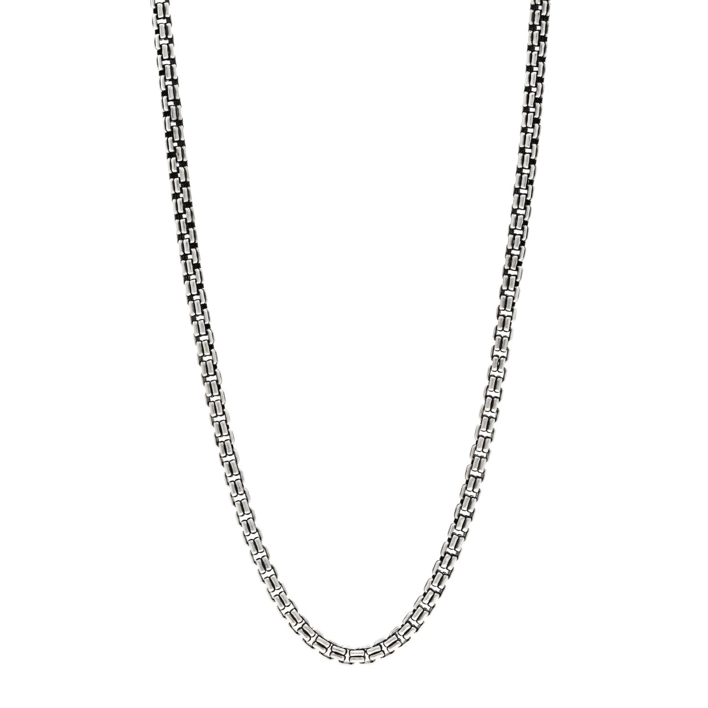 Sterling Silver 4.2mm Double Box Chain Necklace 24"