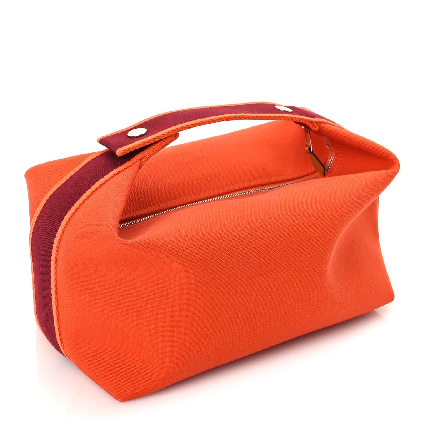 Canvas Large Bride-A-Brac Pouch Orange Feu Burgundy