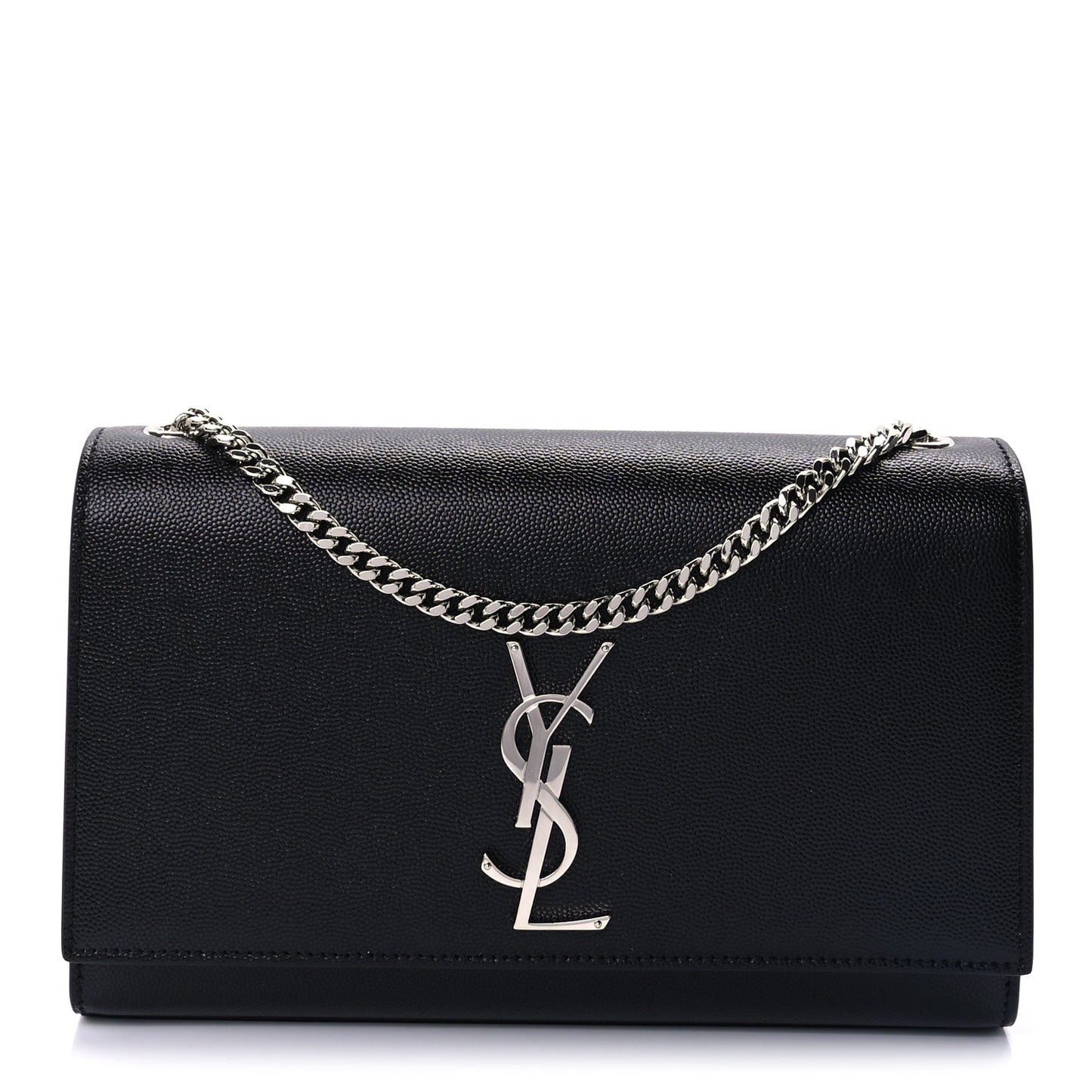 Grain De Poudre Medium Classic Monogram Kate Satchel Black