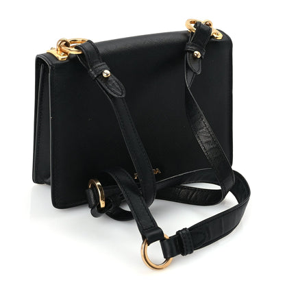 Prada Saffiano Corolle Crossbody Bag Black 2 of 8
