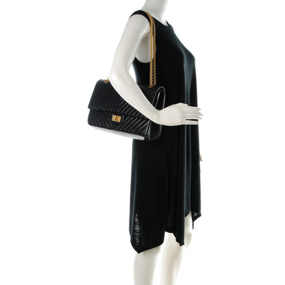 Chanel Aged Calfskin Chevron Quilted 2.55 Reissue 227 Flap Black 2 of 7