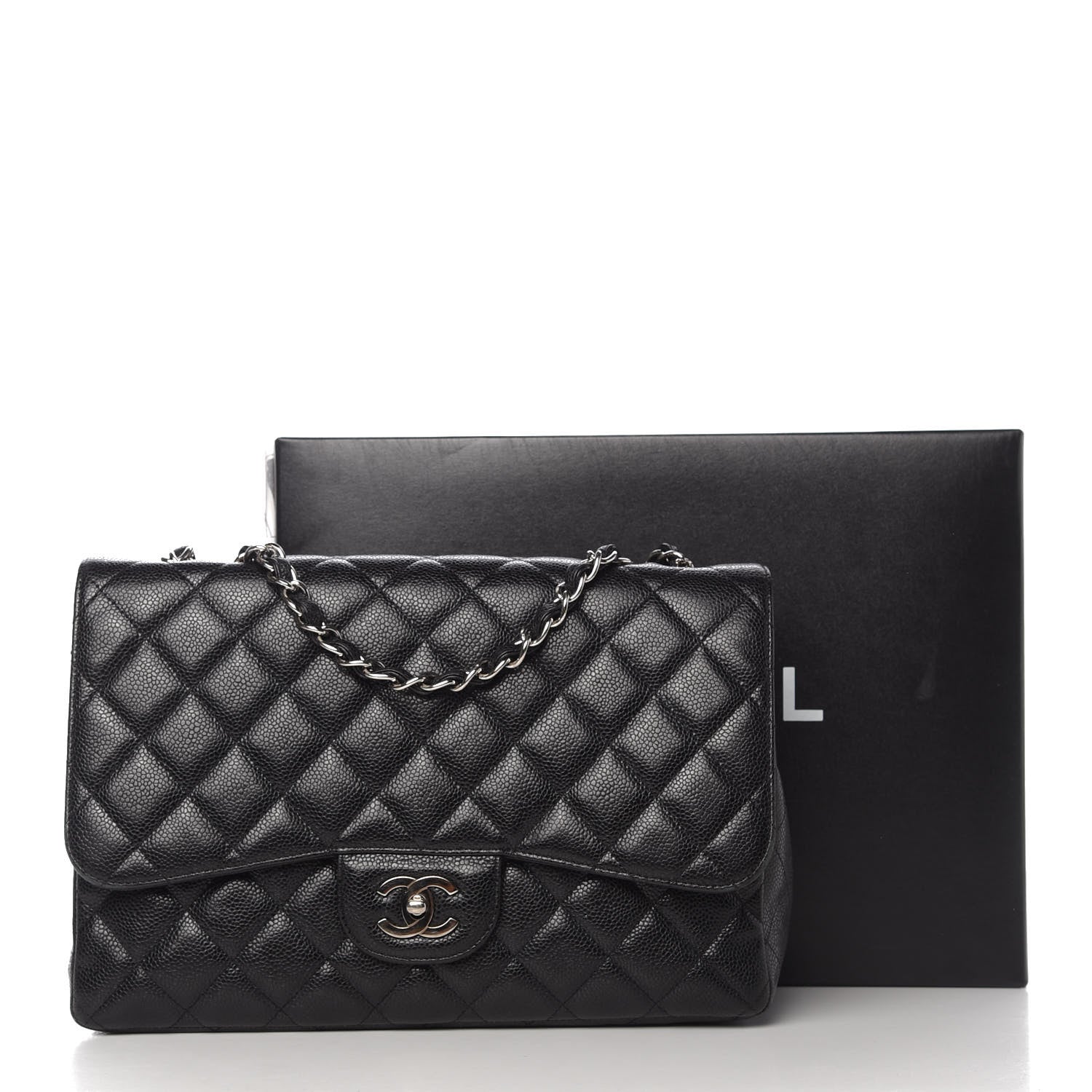 Chanel Caviar Quilted Jumbo Single Flap Black 11 of 11