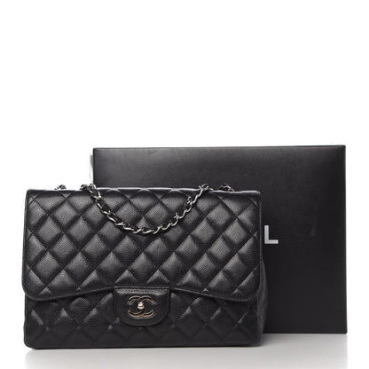 Chanel Caviar Quilted Jumbo Single Flap Black 11 of 11