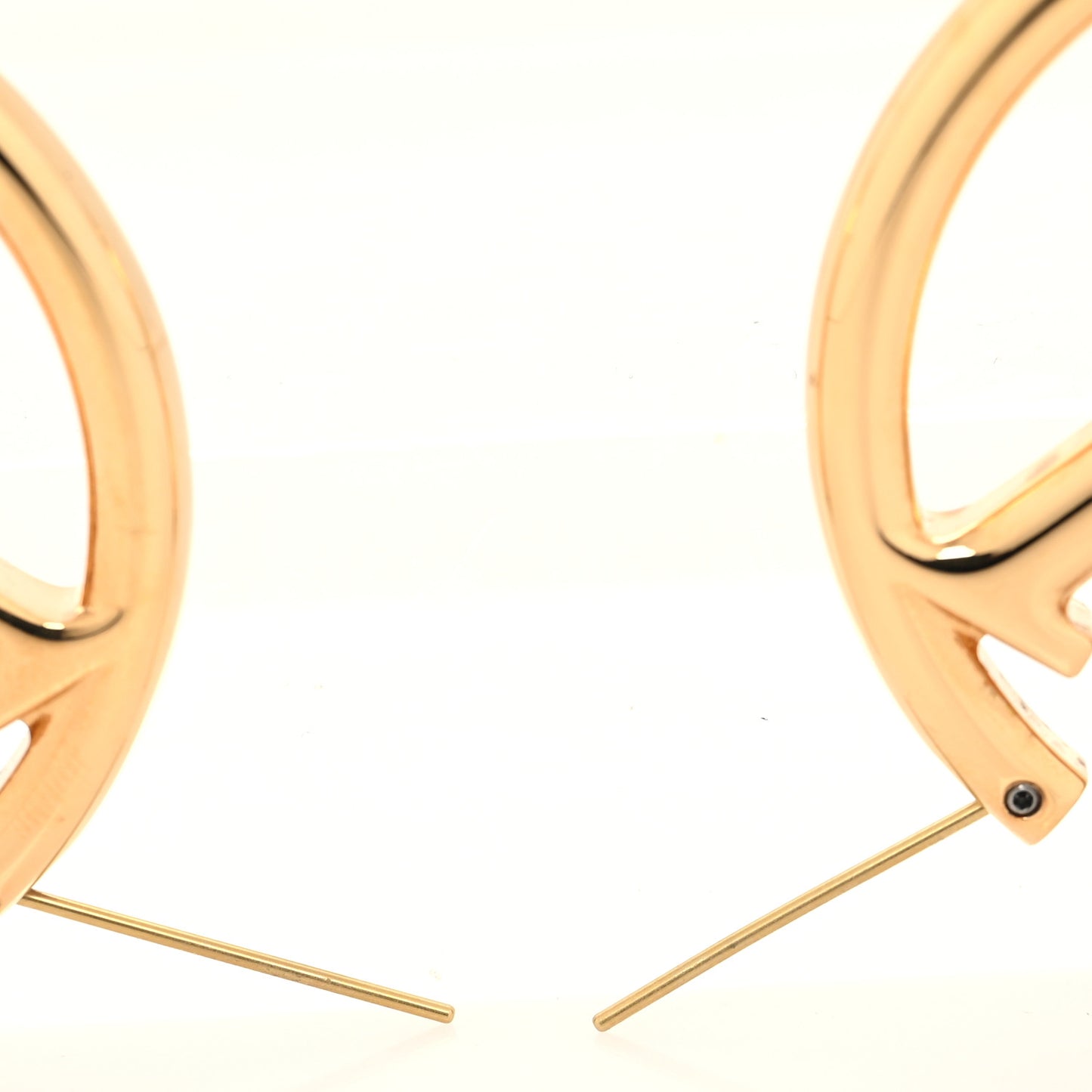 Metal Louise Hoop Earrings Gold