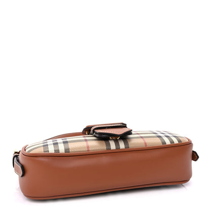 Burberry E-Canvas Vintage Check Sling Buckle Bag Briar Brown 3 of 8