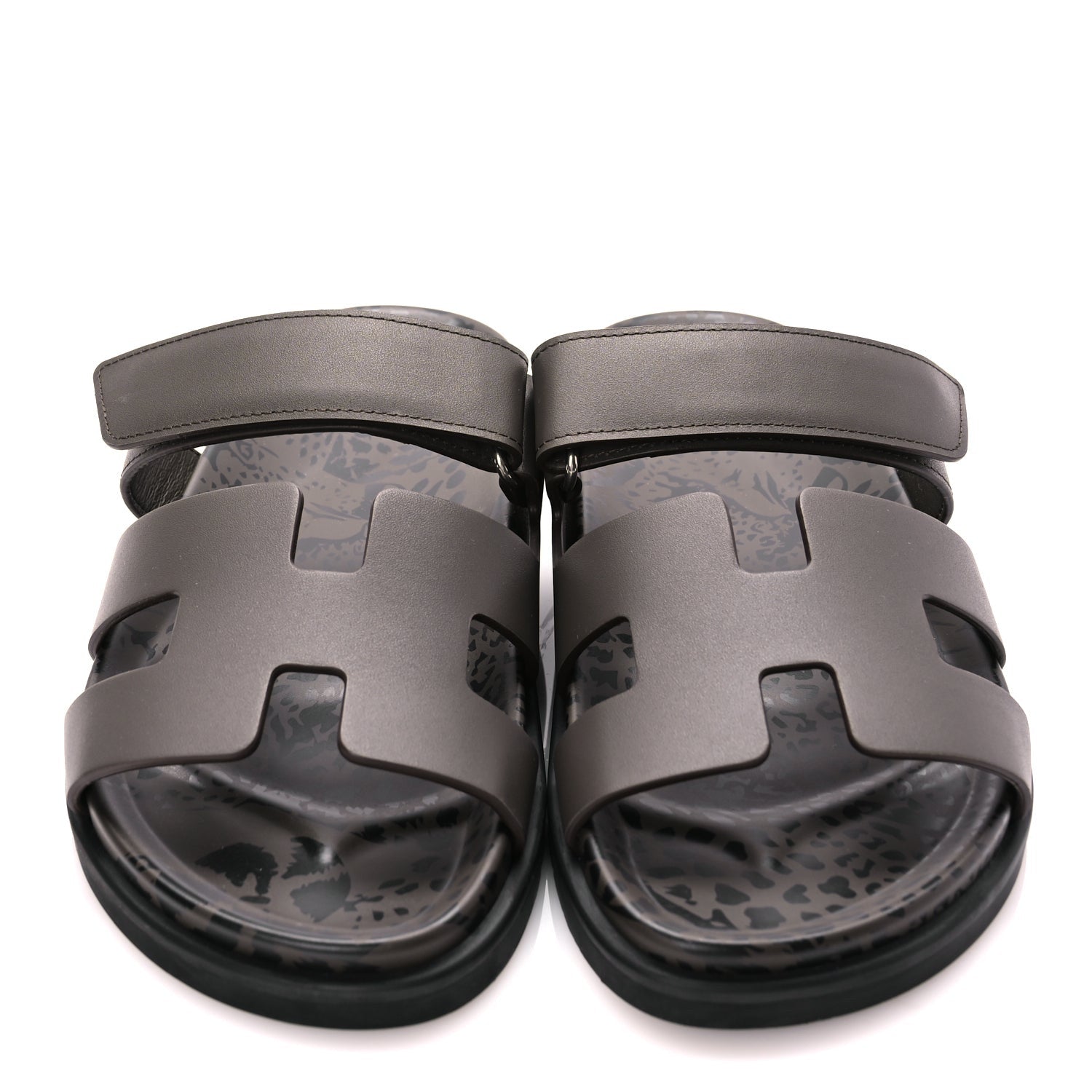 Hermes Calfskin Chypre Sandals 38.5 Ecorce 3 of 9