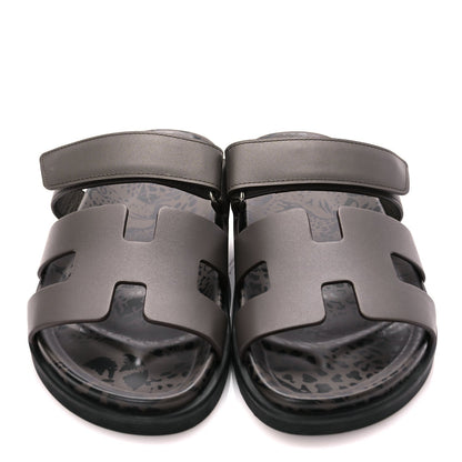 Hermes Calfskin Chypre Sandals 38.5 Ecorce 3 of 9