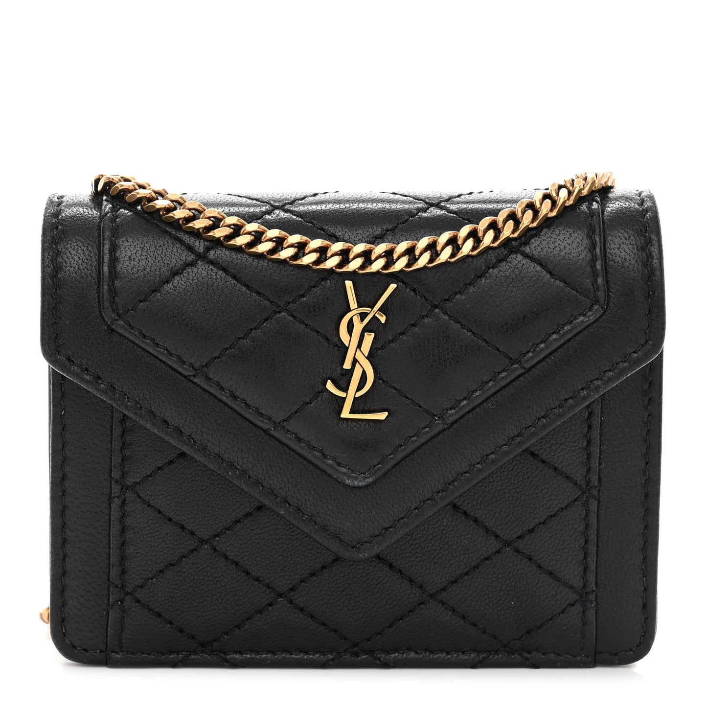 Lambskin Quilted Micro Gaby Bag Black