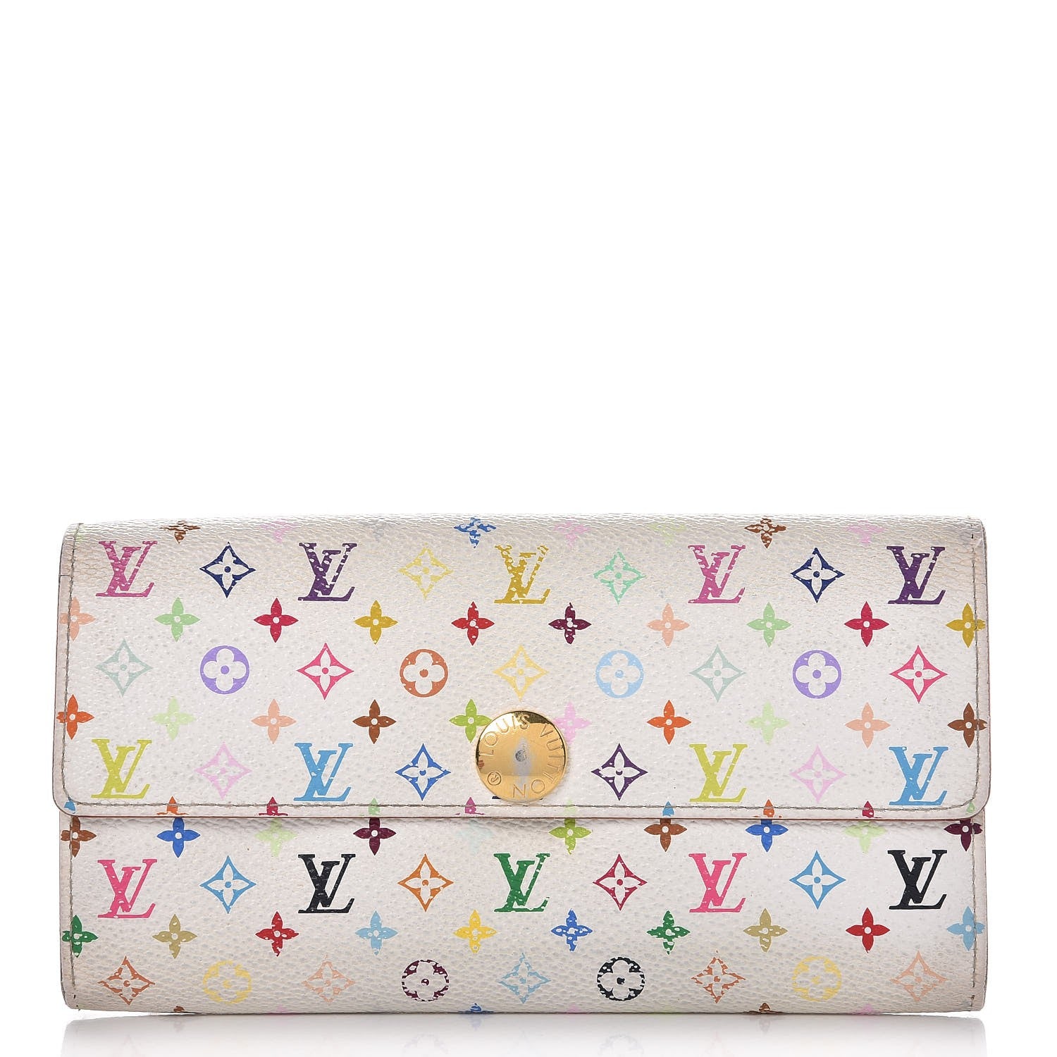 Louis Vuitton Monogram Multicolor Sarah Wallet White 1 of 13