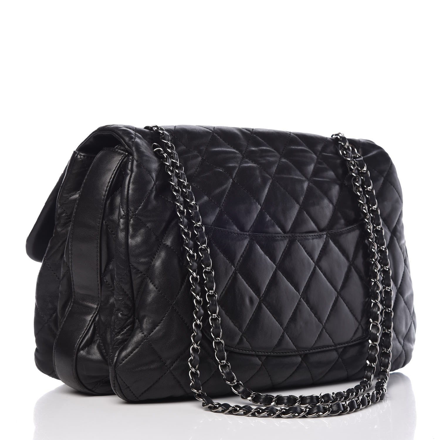 Chanel Lambskin Quilted 3 Maxi Flap Bag Black 3 of 13