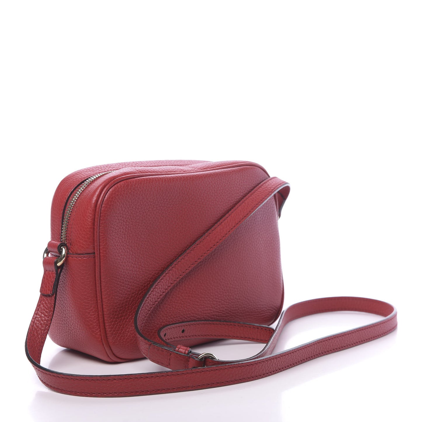 Pebbled Calfskin Small Soho Disco Bag Tabasco Red