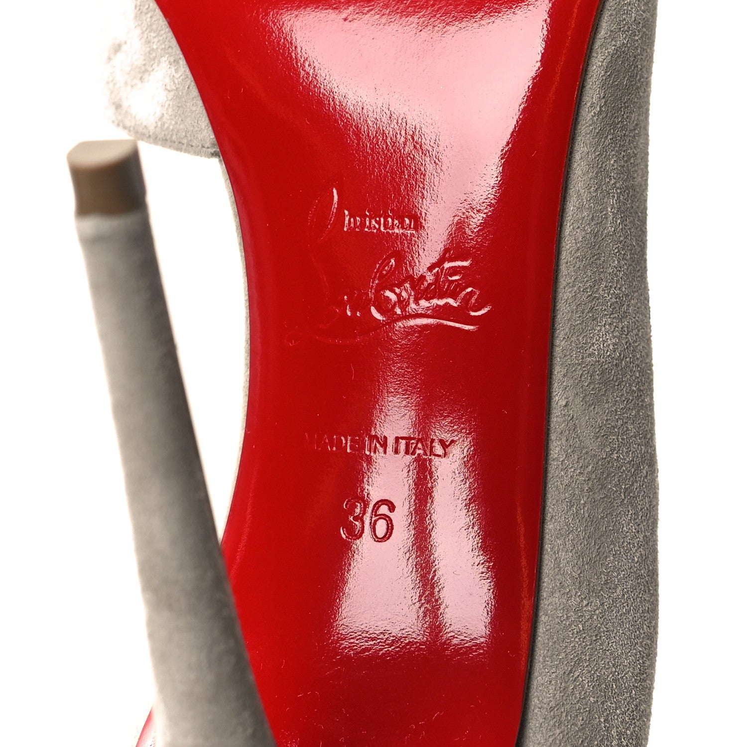 Christian Louboutin Veau Velour Iriza 100 Pumps 36 Goose 7 of 8