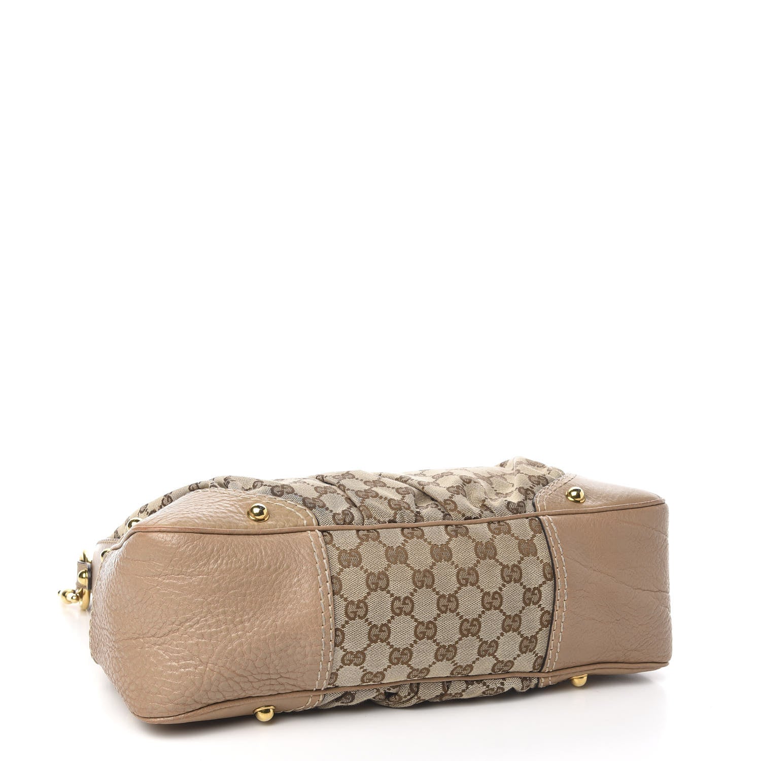 Gucci Monogram Medium Jockey Hobo Beige 5 of 14