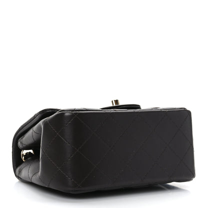 Chanel Lambskin Quilted Mini Square Flap Dark Brown 3 of 8
