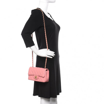 Chanel Lambskin Quilted Mini Rectangular Flap Pink 2 of 11