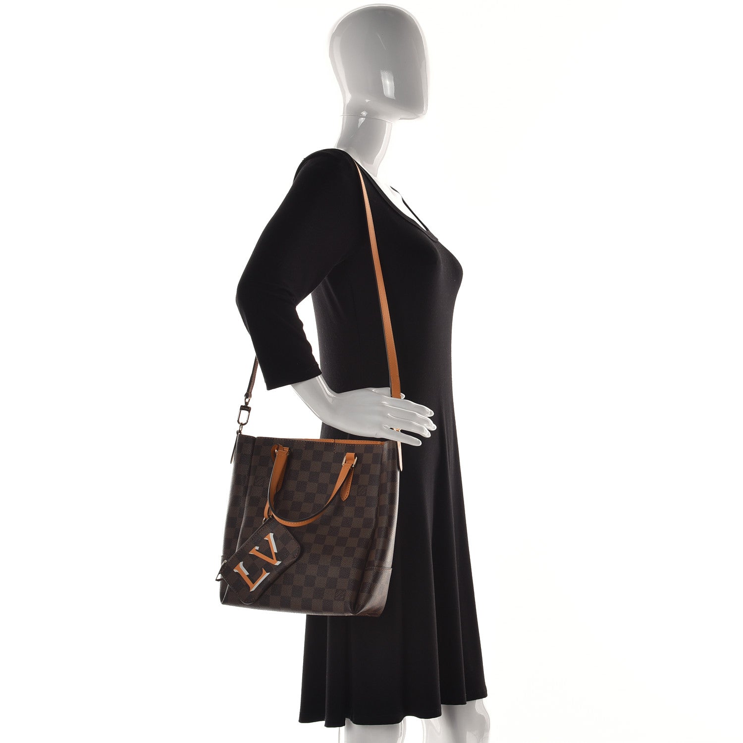 Louis Vuitton Damier Ebene Belmont PM Safran 4 of 13