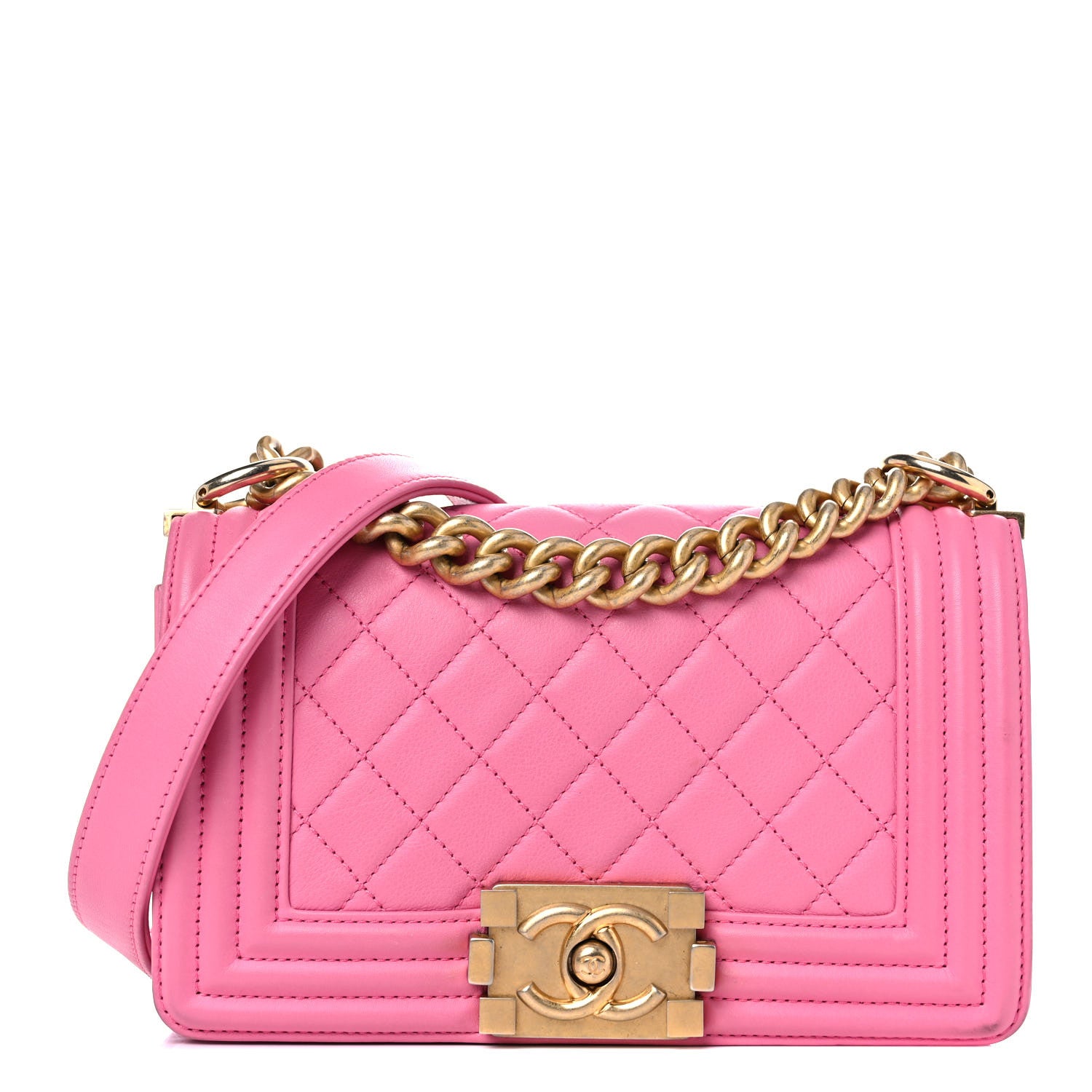 Chanel Calfskin Quilted Small Boy Flap Pink 1 of 13