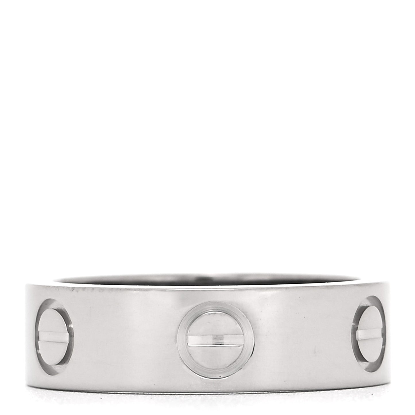 18K White Gold 5.5mm LOVE Ring 51 5.75