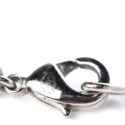 Chanel Crystal Timeless CC Necklace Silver 5 of 5