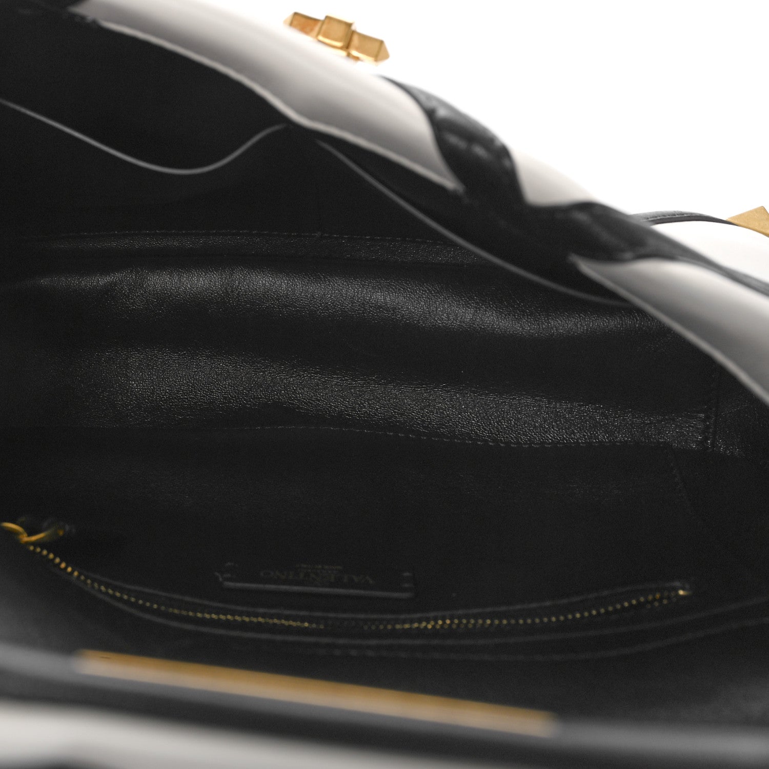 Valentino Garavani Nappa Large Roman Stud Shoulder Bag Ivory Black 5 of 9