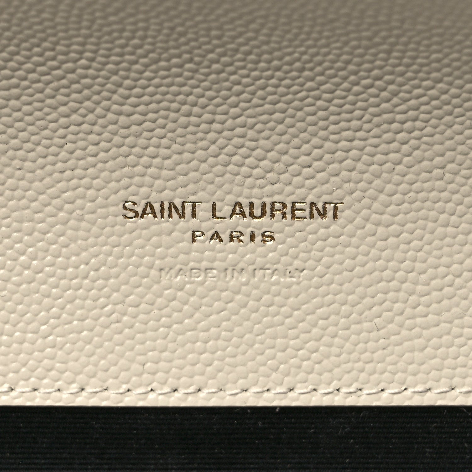 Saint Laurent Grain De Poudre Matelasse Chevron Monogram Envelope Clutch Crema Soft 6 of 8