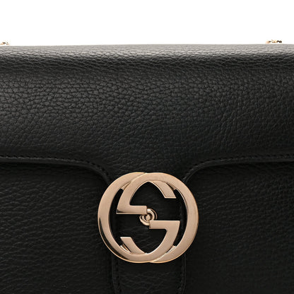 Gucci Dollar Calfskin Small Interlocking G Shoulder Bag Black 6 of 8