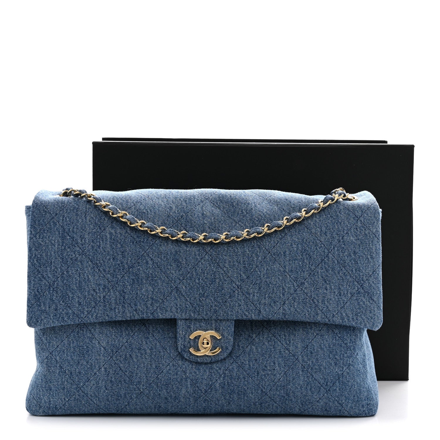 Chanel Denim Souplissimo Maxi Flap Blue 11 of 11